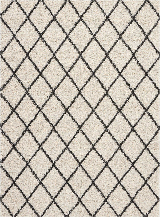 Nourison Brisbane BRI08 Ivory Charcoal Rug - Love-Rugs