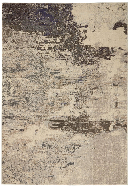 Nourison Celestial CES02 Ivory Grey Rug - Love-Rugs