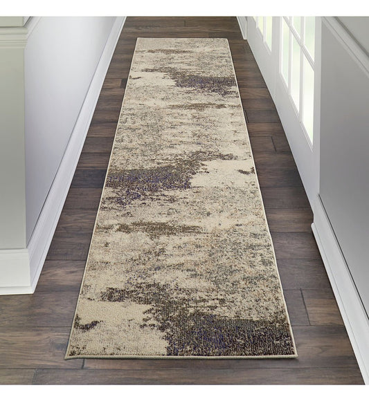 Nourison Celestial CES02 Ivory Grey Runner Rug - Love-Rugs alternate image