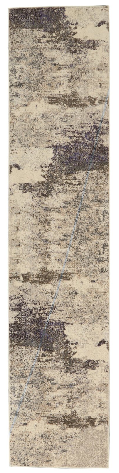 Nourison Celestial CES02 Ivory Grey Runner Rug - Love-Rugs