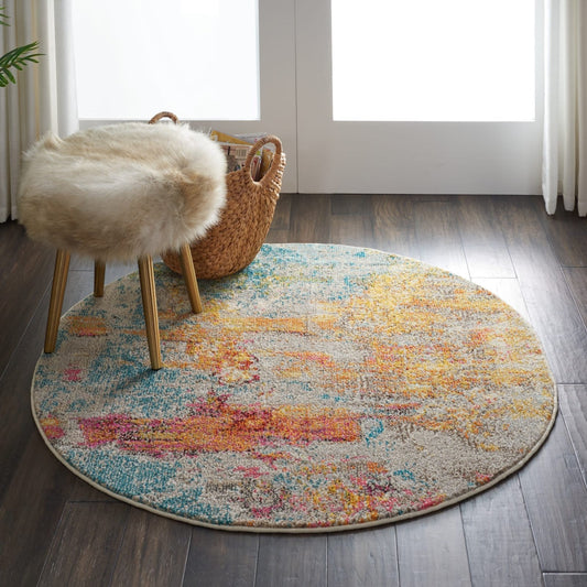Nourison Celestial CES02 SEALF Round Rug - Love-Rugs alternate image