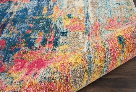 Nourison Celestial CES09 Blue/Yellow Runner Rug - Love-Rugs alternate image