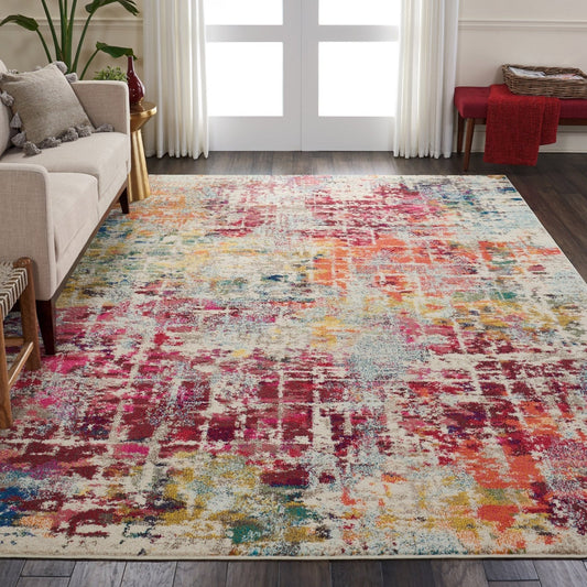 Nourison Celestial CES13 Pink Multi Rug - Love-Rugs