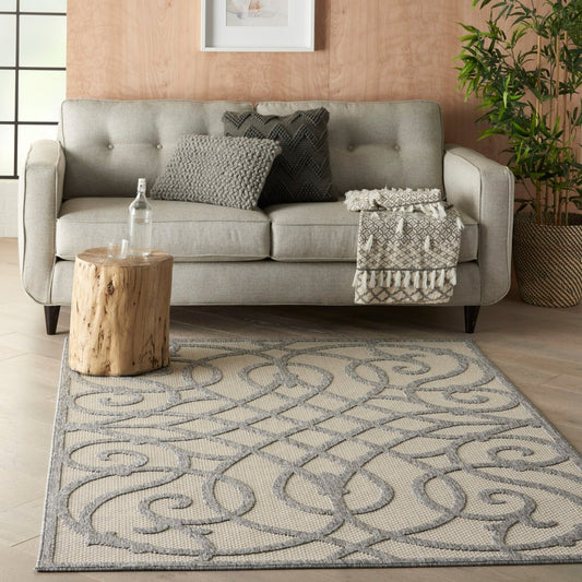 Nourison Cozumel CZM04 Cream / Grey Rug - Love-Rugs alternate image