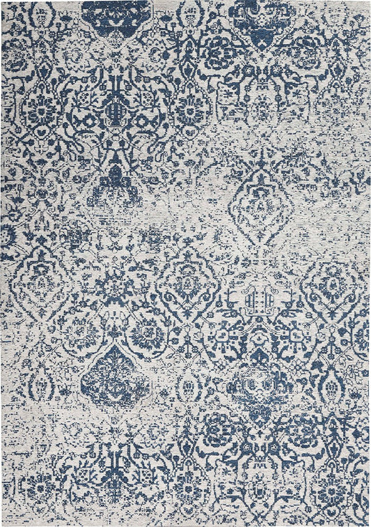 Nourison Damask DAS06 Blue Rug - Love-Rugs