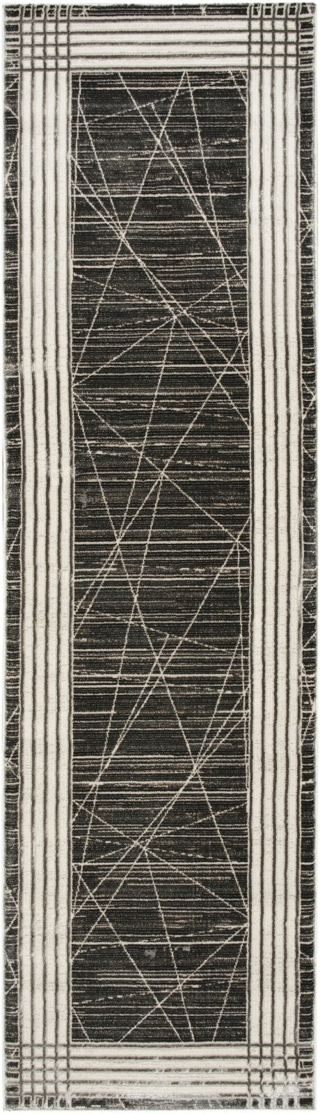 Nourison Desire DSR01 Charcoal Silver Runner Rug - Love-Rugs