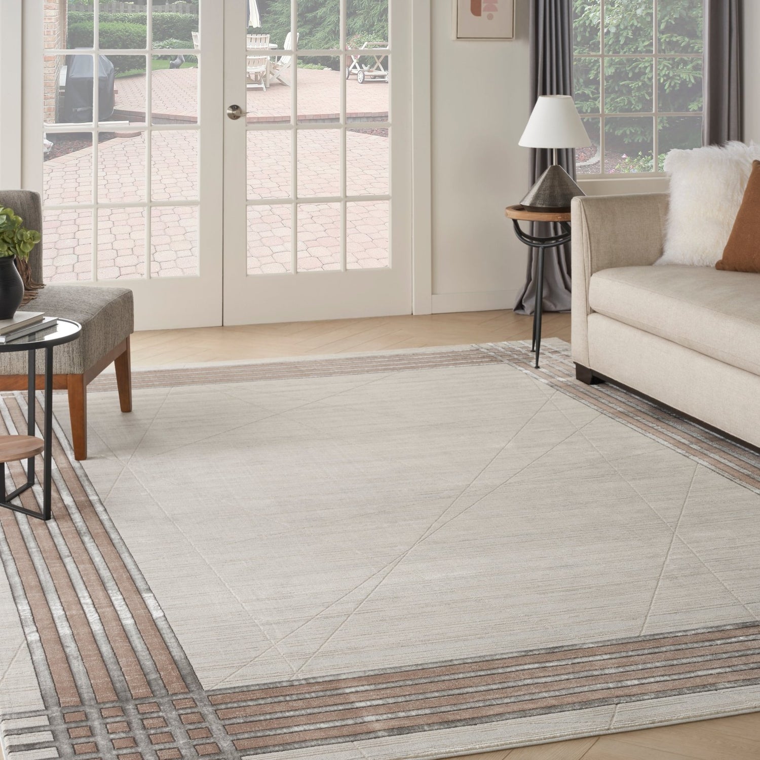 Nourison Desire DSR01 Ivory Silver Rug - Love-Rugs