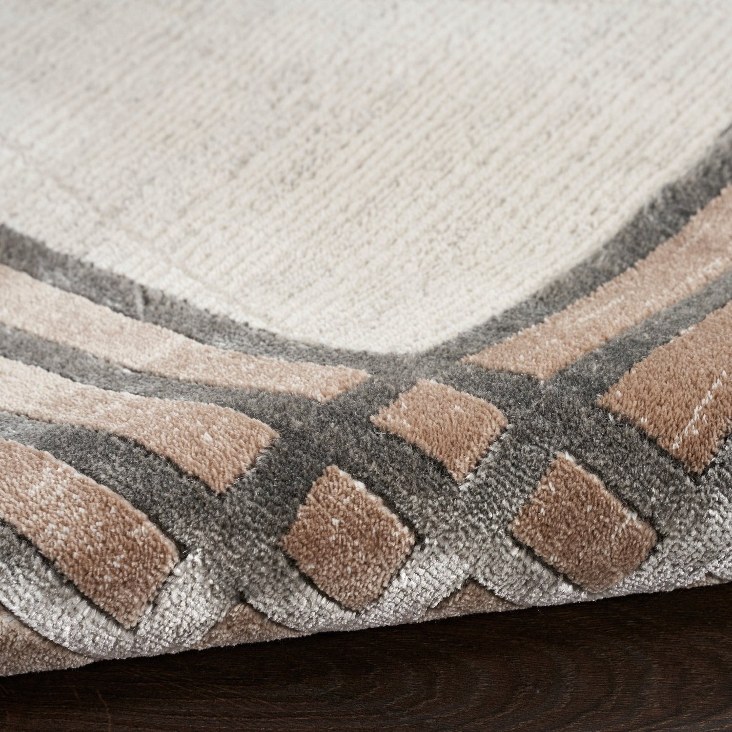 Nourison Desire DSR01 Ivory Silver Runner Rug - Love-Rugs