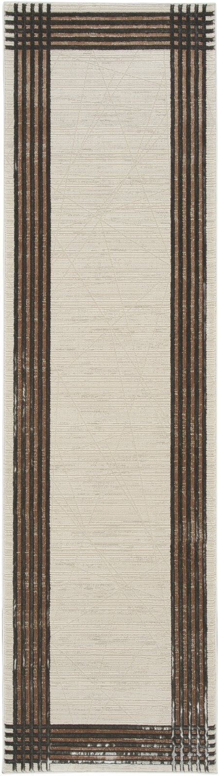 Nourison Desire DSR01 Ivory Silver Runner Rug - Love-Rugs