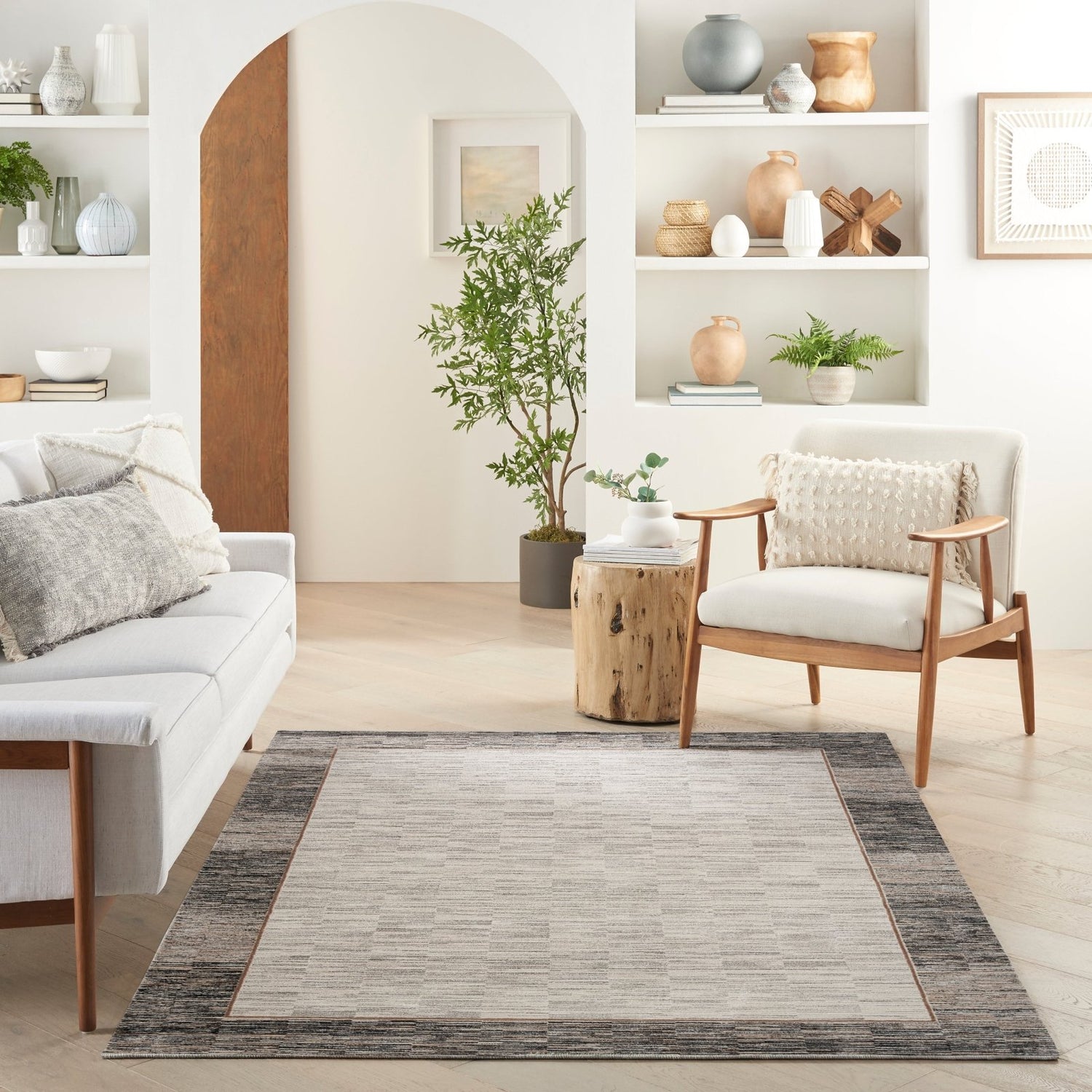 Nourison Desire DSR02 Grey Black Rug - Love-Rugs