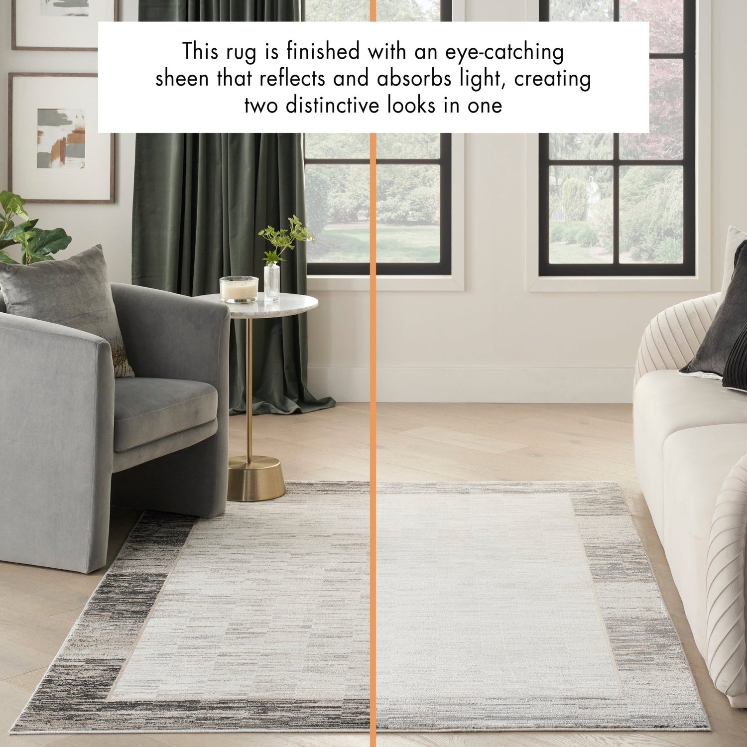 Nourison Desire DSR02 Grey Black Rug - Love-Rugs