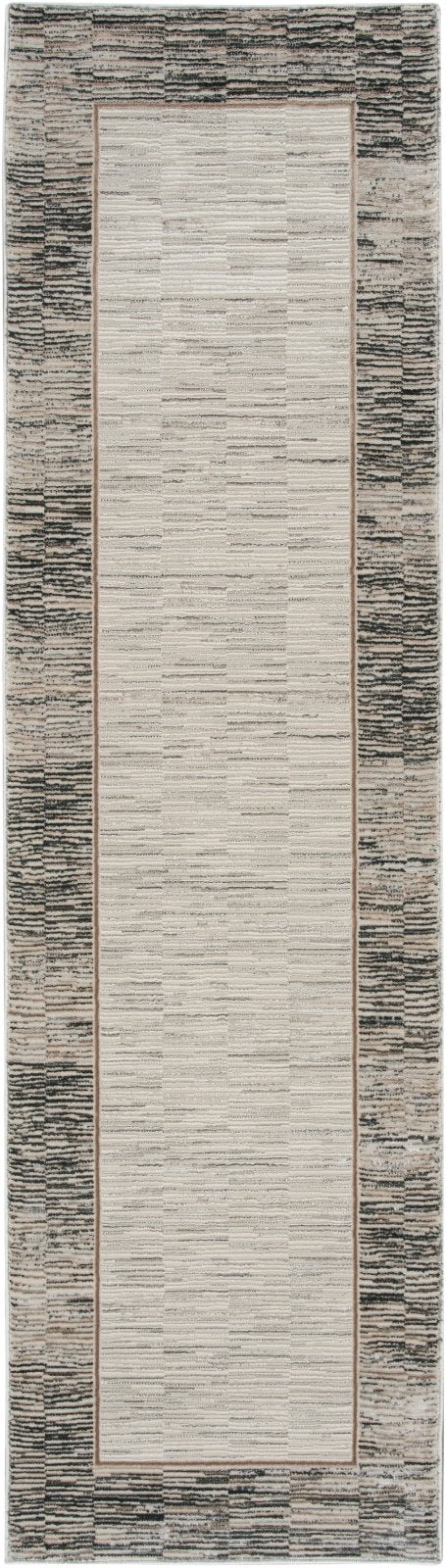 Nourison Desire DSR02 Grey Black Runner Rug - Love-Rugs