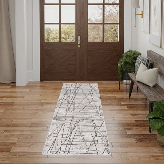Nourison Desire DSR03 Grey Silver Runner Rug - Love-Rugs alternate image