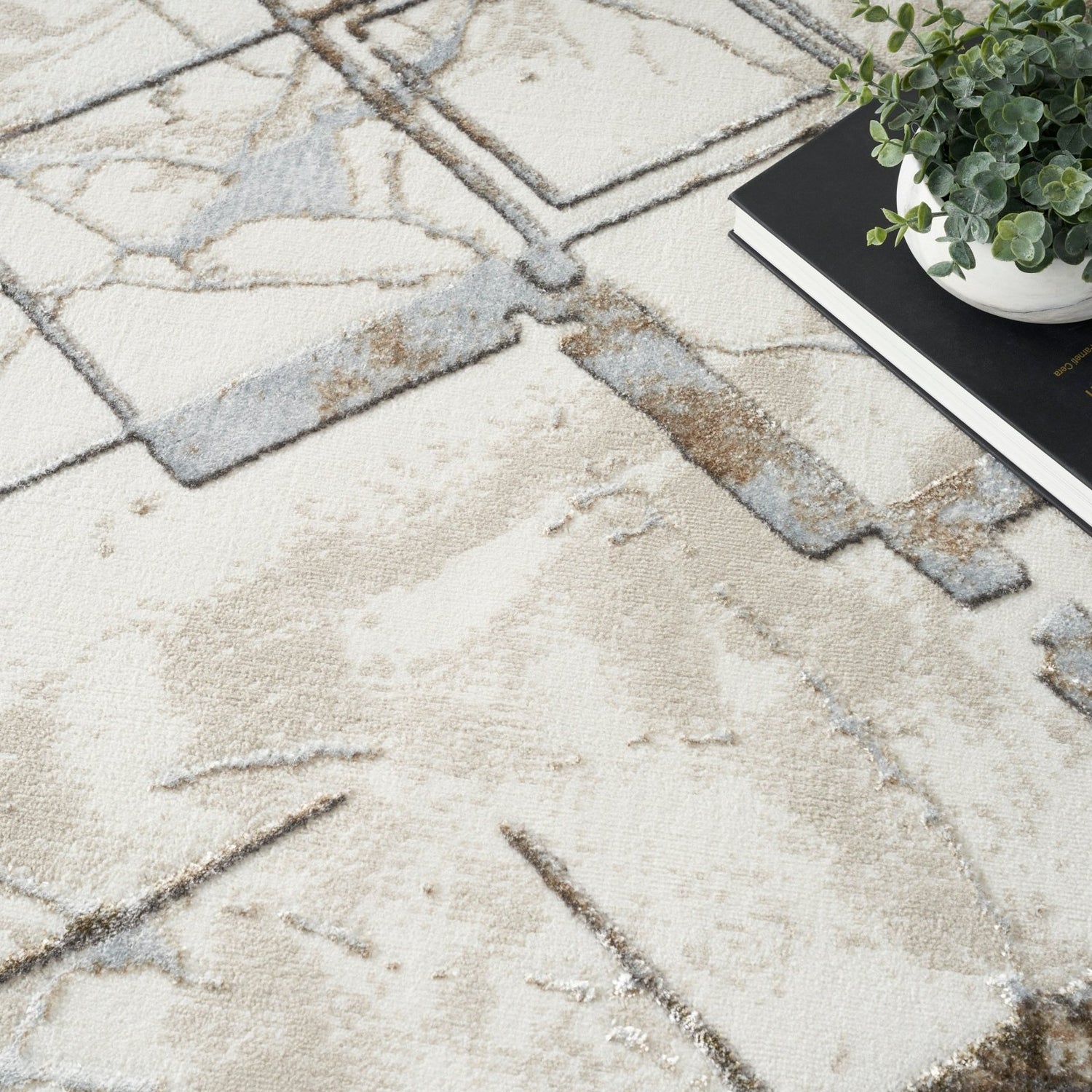 Nourison Glitz GLZ02 IVGRY Rug - Love-Rugs