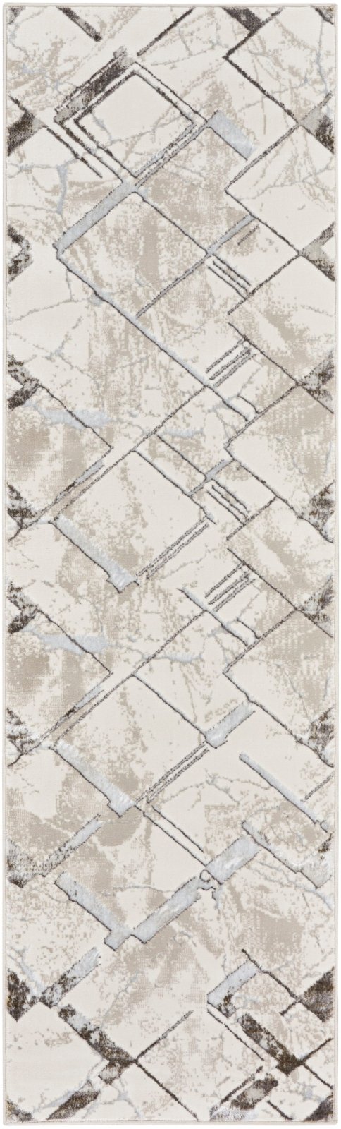 Nourison Glitz GLZ02 IVGRY Runner Rug - Love-Rugs