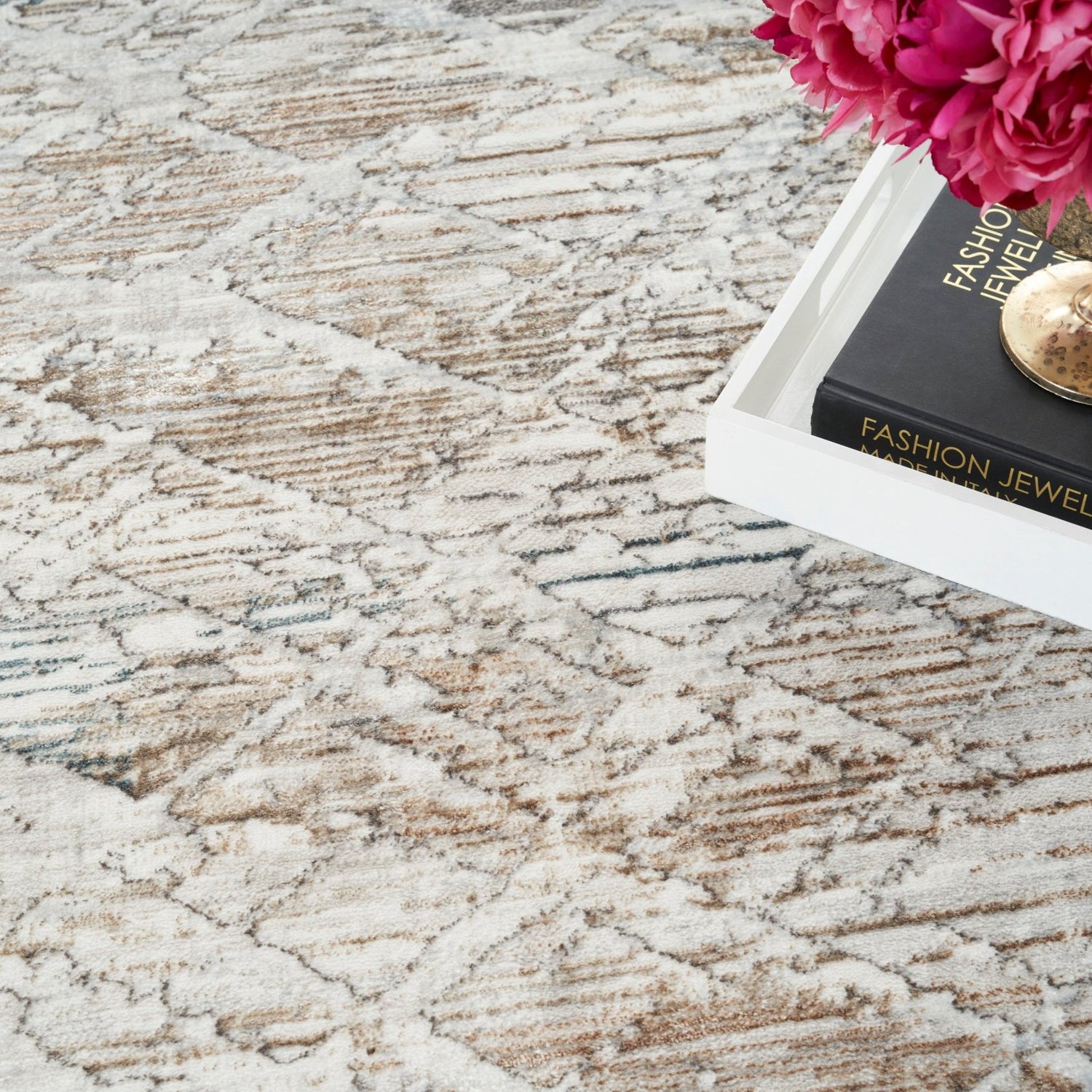 Nourison Glitz GLZ11 GRYMT Runner Rug - Love-Rugs