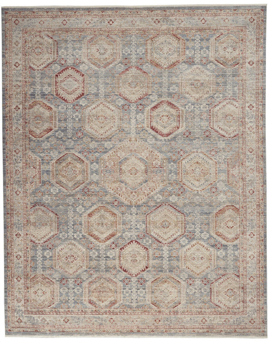 Nourison Homestead HMS01 Light Blue/Multi Rug - Love-Rugs
