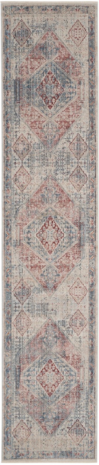 Nourison Homestead HMS03 Blue Grey Runner Rug - Love-Rugs