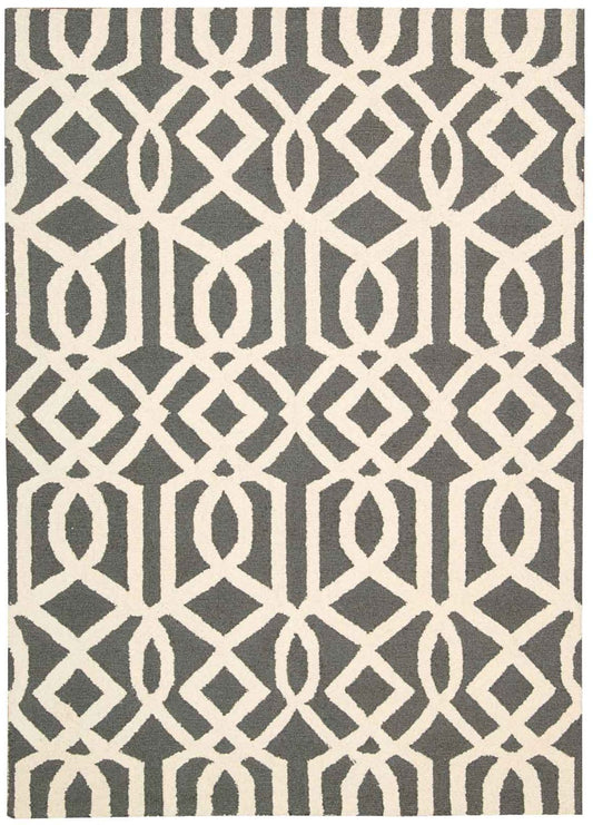 Nourison Linear LIN05 GRYIV Grey Ivory Rug - Love-Rugs alternate image