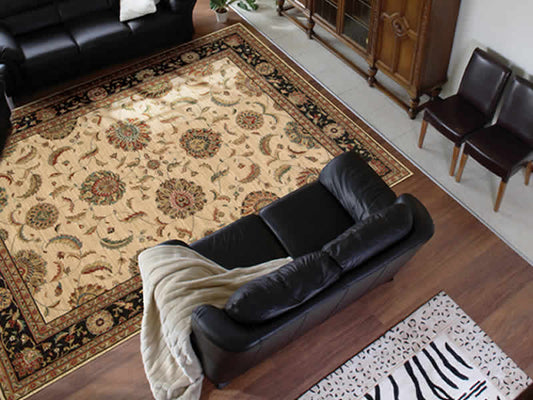 Nourison Living Treasures LI04 IBK Ivory Black Rug - Love-Rugs