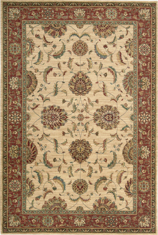 Nourison Living Treasures LI04 IRD Ivory Red Rug - Love-Rugs alternate image
