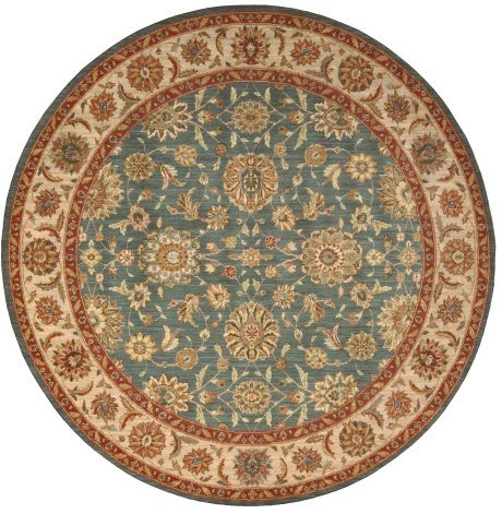 Nourison Living Treasures LI05 Aqua Round Rug - Love-Rugs alternate image