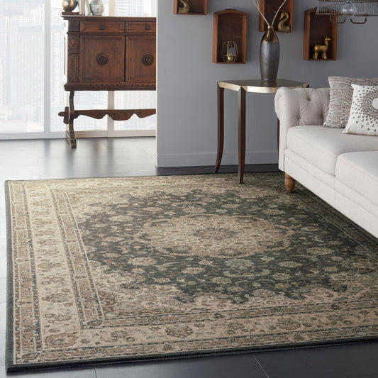 Nourison Living Treasures LI15 Grey Ivory Rug - Love-Rugs alternate image