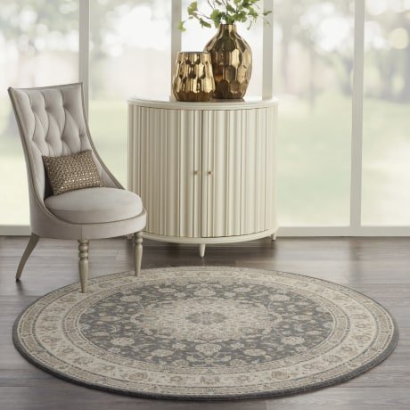 Nourison Living Treasures LI15 Grey/Ivory Rug - Love-Rugs