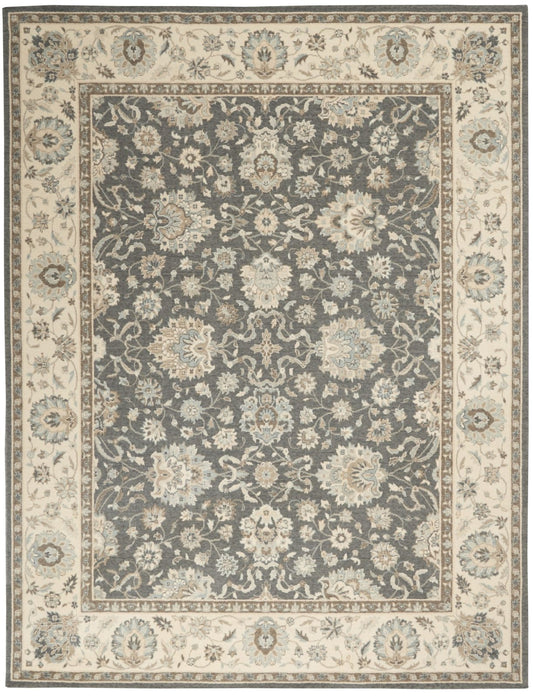 Nourison Living Treasures LI16 Grey Ivory Rug - Love-Rugs