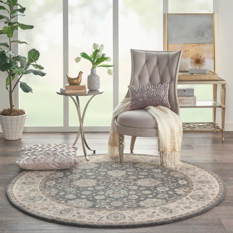 Nourison Living Treasures LI16 Grey/Ivory Rug - Love-Rugs
