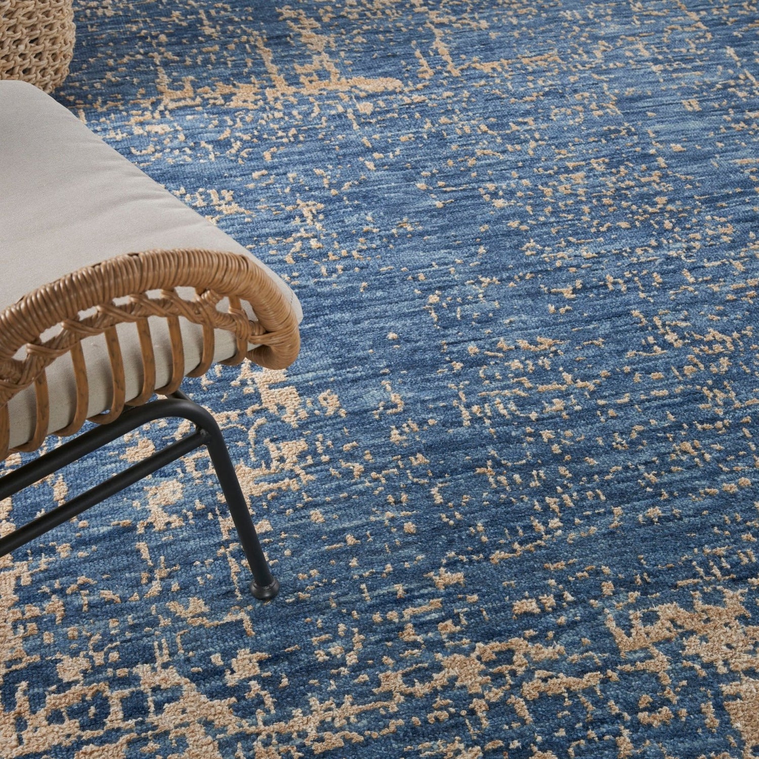 Nourison Luna LUN01 Dark Blue Mocha Rug – Love-Rugs