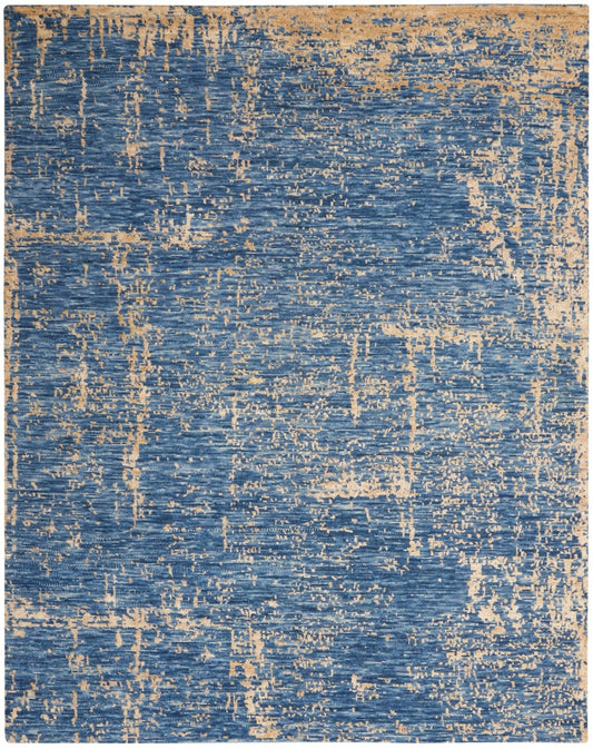 Nourison Luna LUN01 Dark Blue Mocha Rug - Love-Rugs