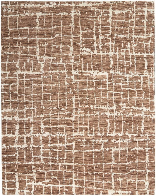 Nourison Luna LUN02 Mocha Ivory Rug - Love-Rugs
