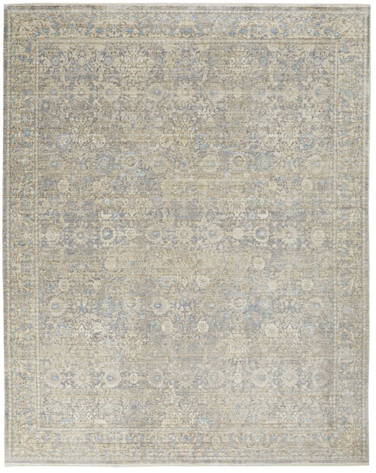Nourison Lustrous Weave LUW01 Ivory / Blue Rug - Love-Rugs