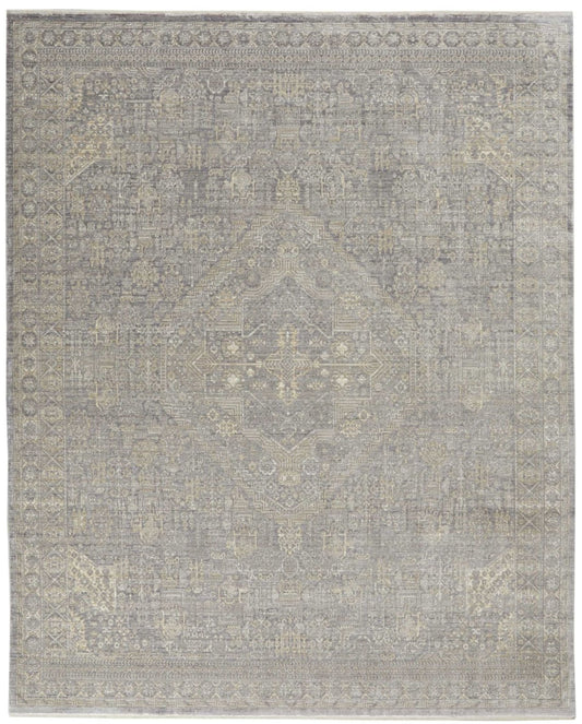 Nourison Lustrous Weave LUW02 Grey / Beige Rug - Love-Rugs
