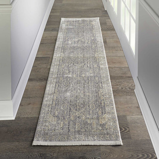 Nourison Lustrous Weave LUW02 Grey / Beige Runner Rug - Love-Rugs alternate image