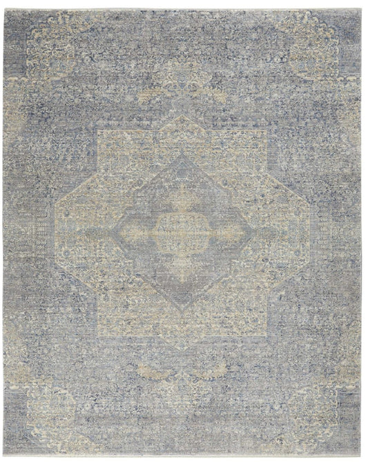 Nourison Lustrous Weave LUW04 Blue / Grey Rug - Love-Rugs