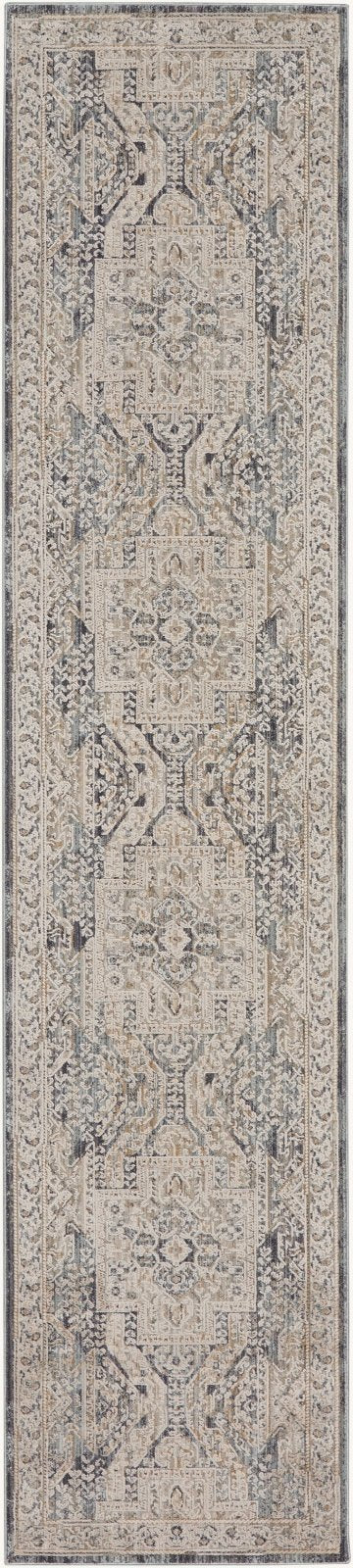 Nourison Lynx LNX01 Ivory Charcoal Runner Rug - Love-Rugs