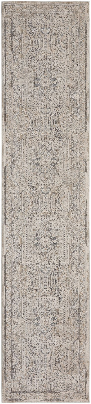 Nourison Lynx LNX01 Ivory Grey Blue Runner Rug - Love-Rugs