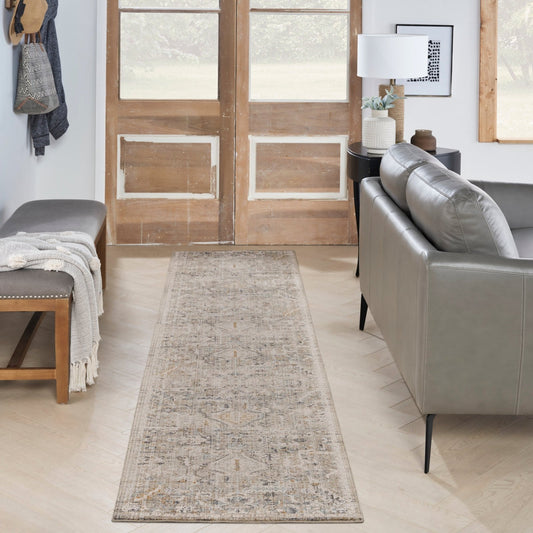 Nourison Lynx LNX02 Ivory Taupe Runner Rug - Love-Rugs alternate image