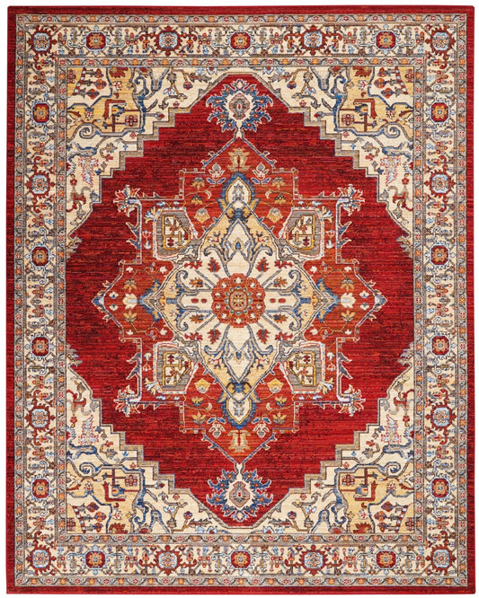 Nourison Majestic MST05 Red Rug - Love-Rugs