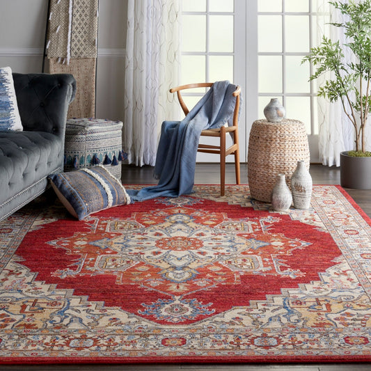 Nourison Majestic MST05 Red Rug - Love-Rugs alternate image