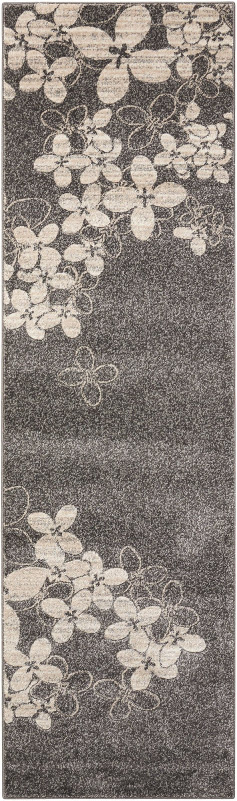 Nourison Maxell MAE02 Charcoal Runner Rug - Love-Rugs