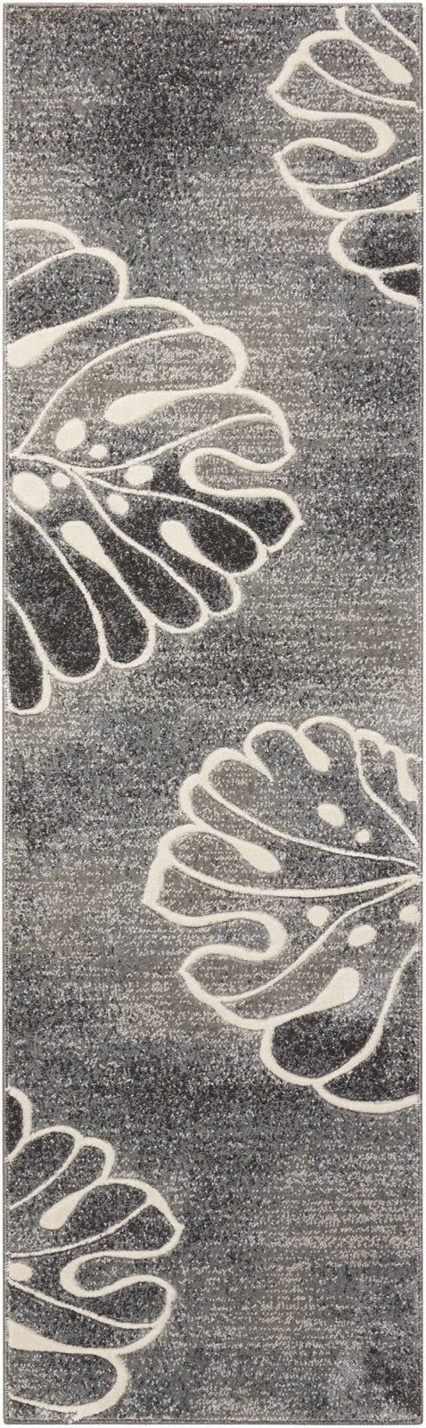 Nourison Maxell MAE04 Grey Runner Rug - Love-Rugs