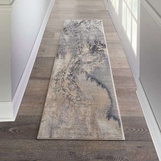 Nourison Maxell MAE08 Grey Runner Rug - Love-Rugs alternate image
