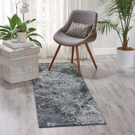 Nourison Maxell MAE11 Grey Runner Rug - Love-Rugs alternate image