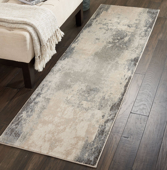 Nourison Maxell MAE13 Ivory Grey Runner Rug - Love-Rugs alternate image