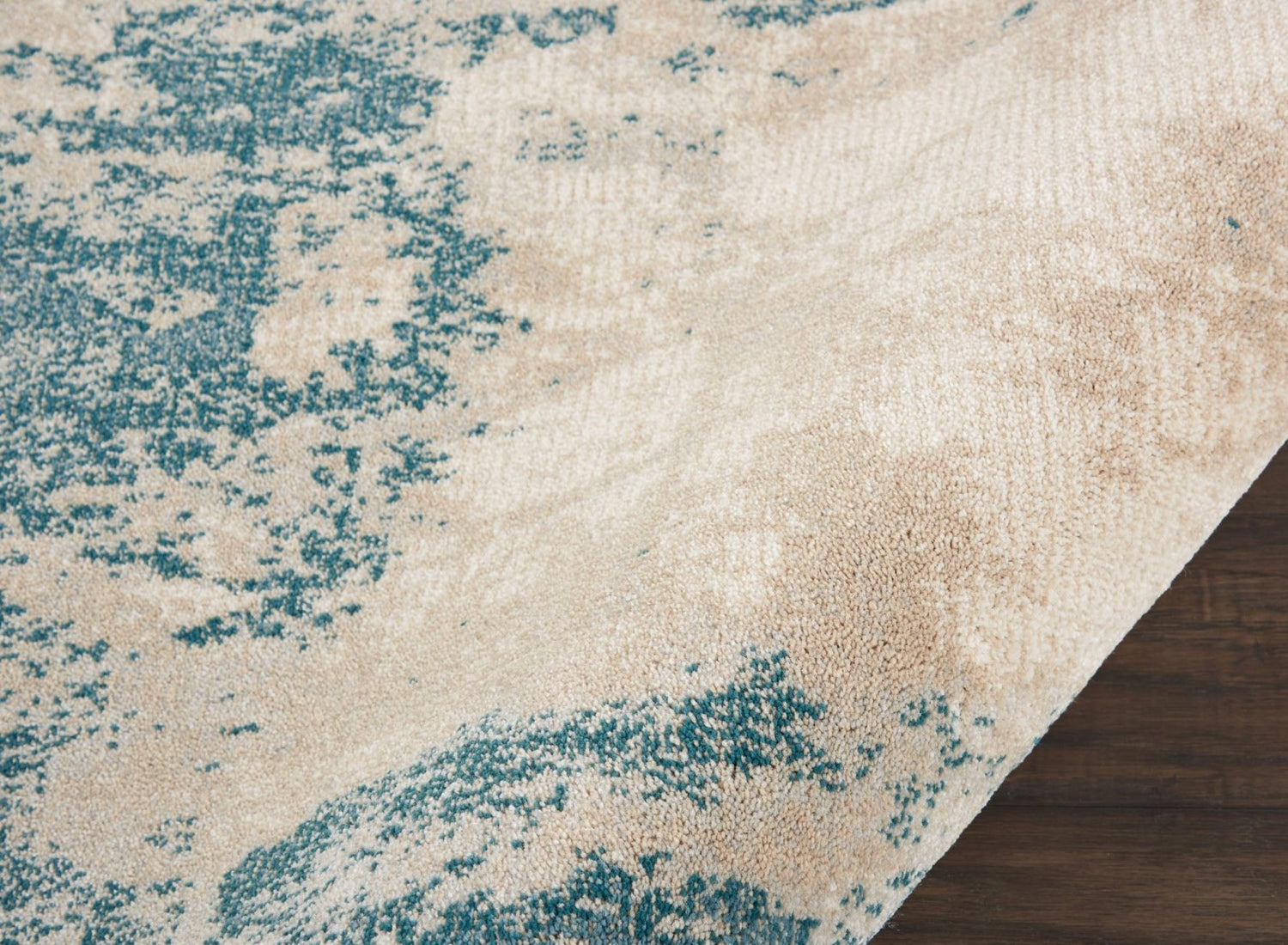 Nourison Maxell MAE13 Ivory Teal Runner Rug - Love-Rugs