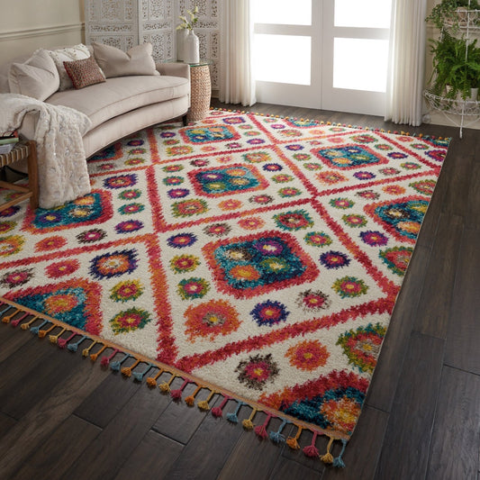 Nourison Nomad NMD03 Ivory Pink Rug - Love-Rugs alternate image
