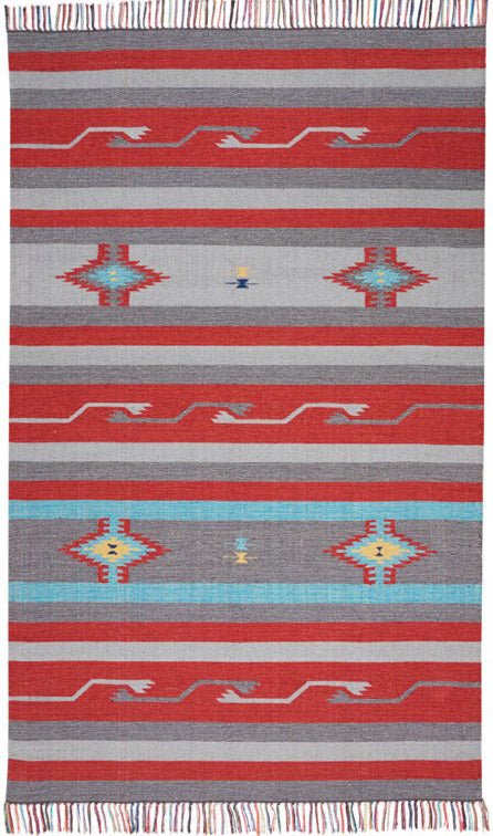 Nourison Nourison - Baja Baja - BAJ01 Grey Red Rug - Love-Rugs